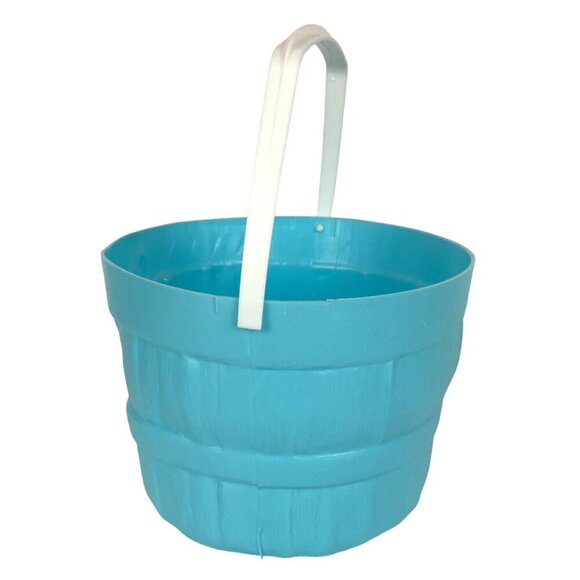 Vintage General Foam Plastics Blue Easter Bucket Bunny Design & White Handle - Picture 4 of 6